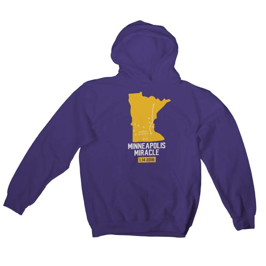 Minneapolis Miracle Hoodie Minnesota Vikings Hoodies Skol Vikings Gift Vikings Playoffs Clothing