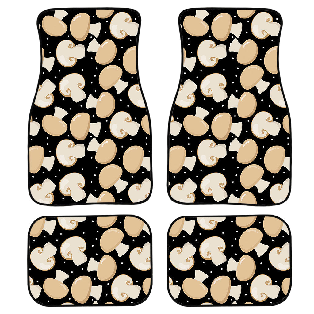 Champignon Mushroom Pattern Print Front And Back Car Floor Mats, Front Car Mat