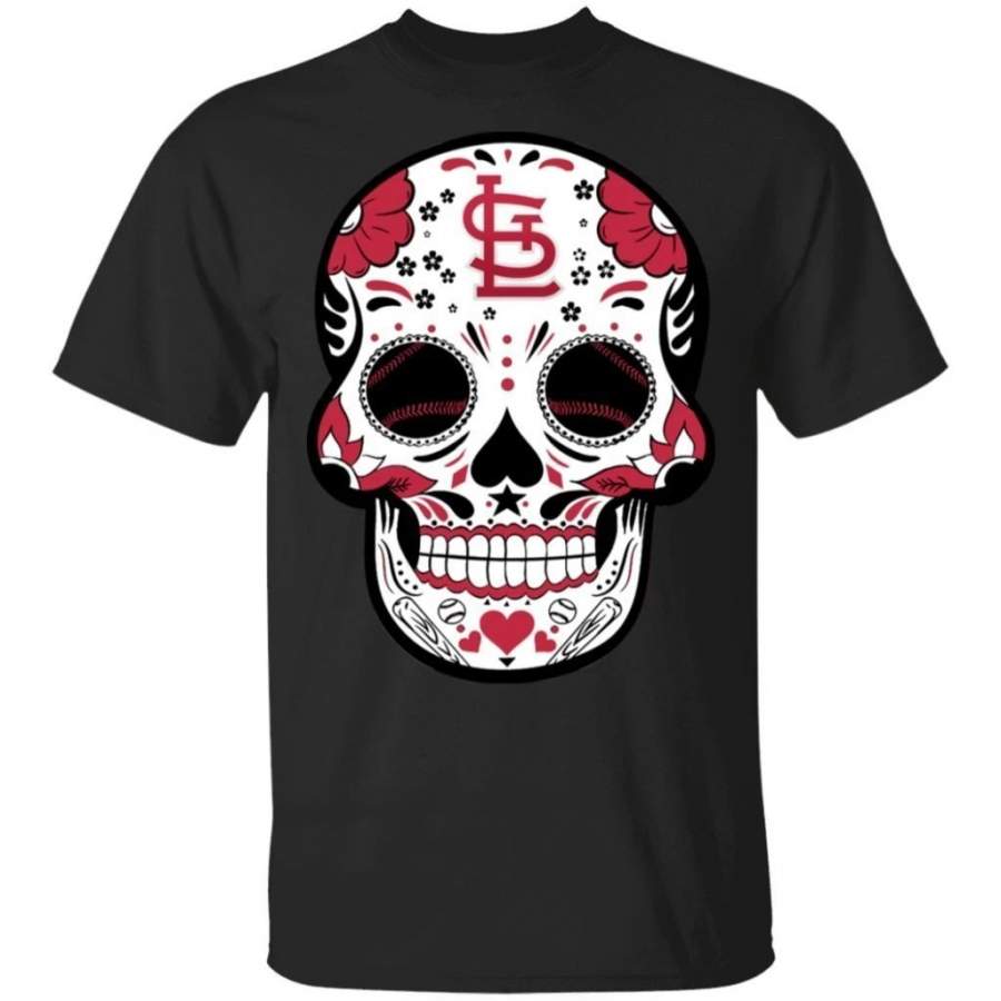 St. Louis Cardinals Sugar Skull Baseball Team T-Shirt