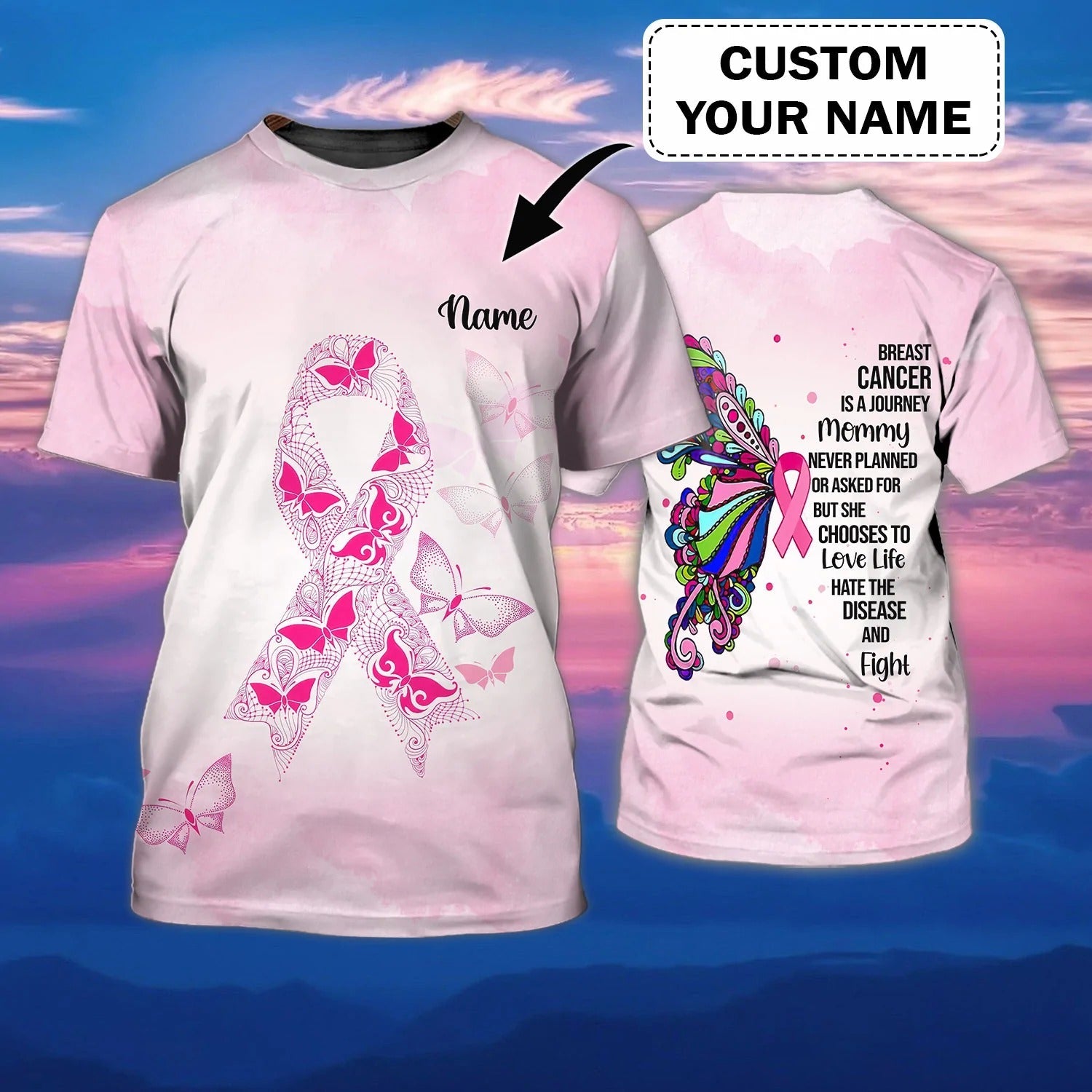 Personalized Breast Cancer Is A Journey Shirt, Gift For Breast Cancer Mom Survivor