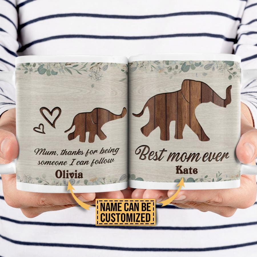 Personalized Creations Custom Coffee Mug Gifts Elephant Someone I Can Follow Bespoke Custom Mugs