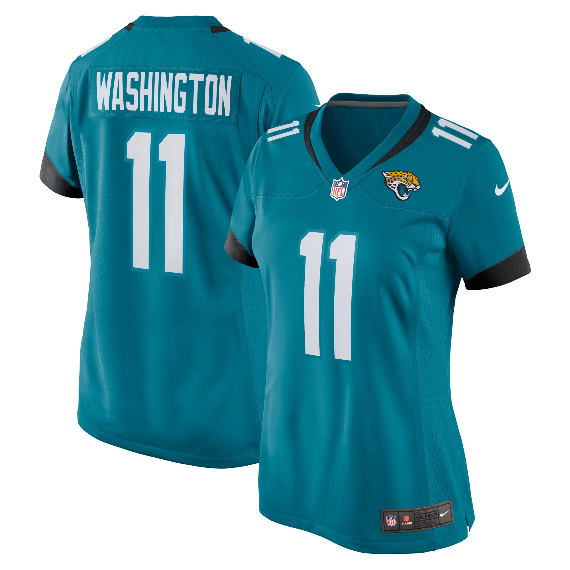 Women’s Jacksonville Jaguars Parker Washington  Teal Team Game Jersey