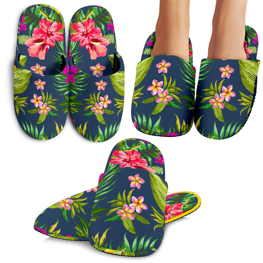 Aloha Hawaii Flowers Pattern Print Slippers Ha24274