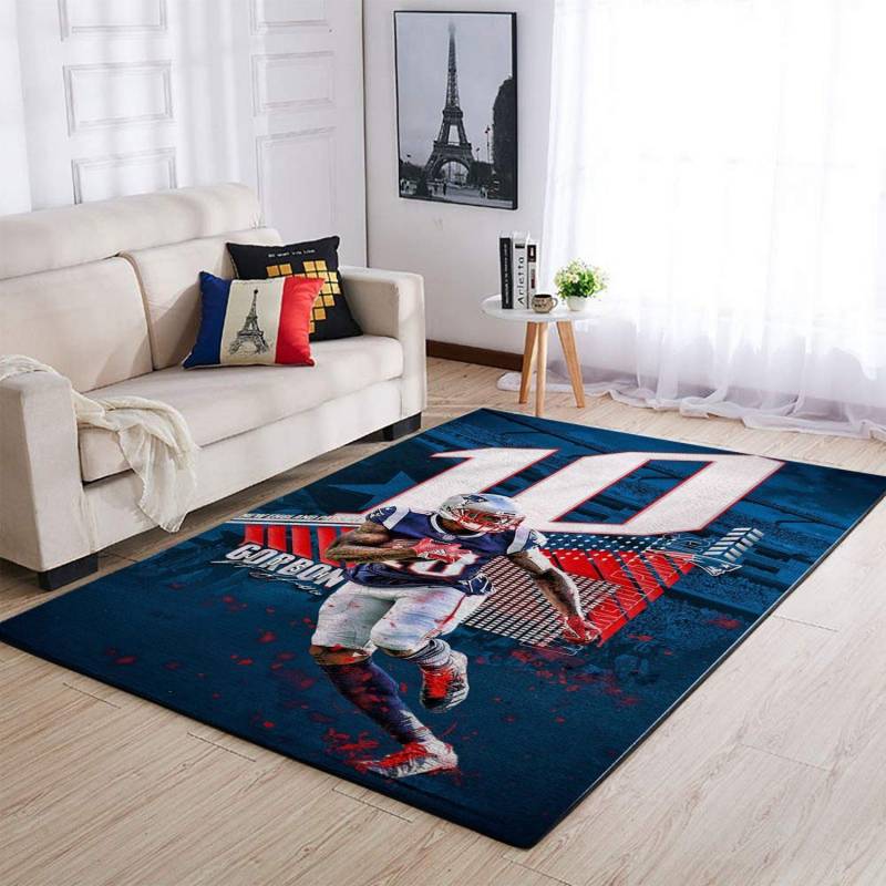 New England Patriots Area Josh Gordon Rug