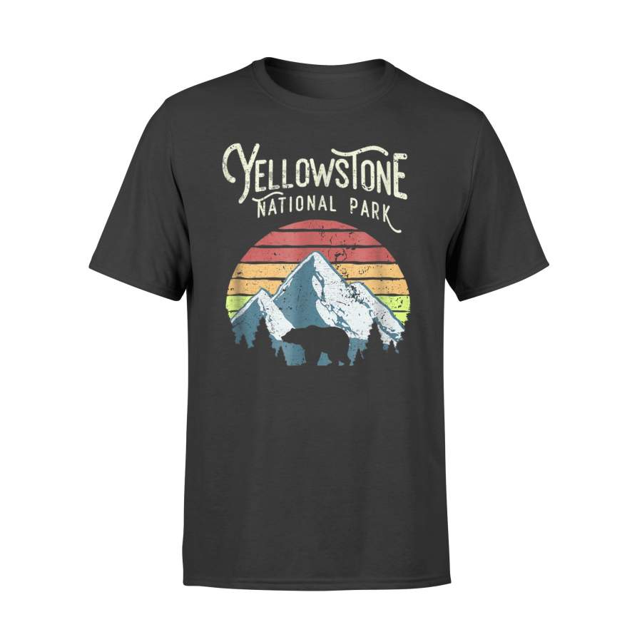 Vintage Bear Tshirt Yellowstone National Park WY Mountain Tshirt – Standard T-shirt