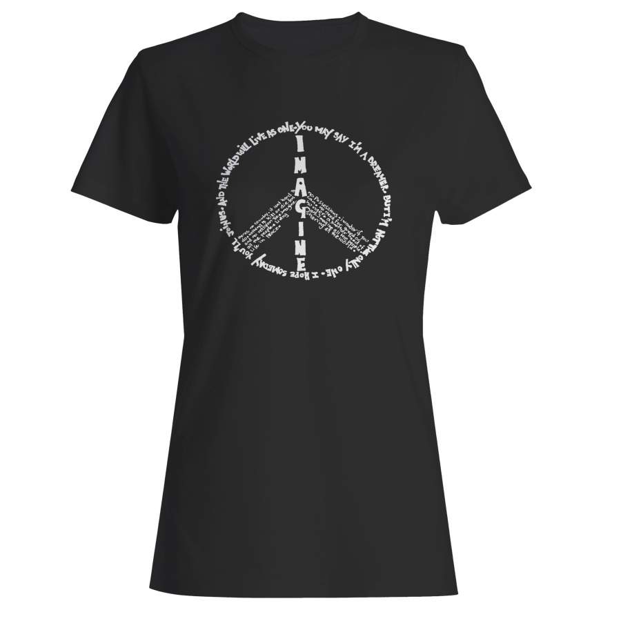 John Lennon Imagine Peace Quote Woman’s T-Shirt