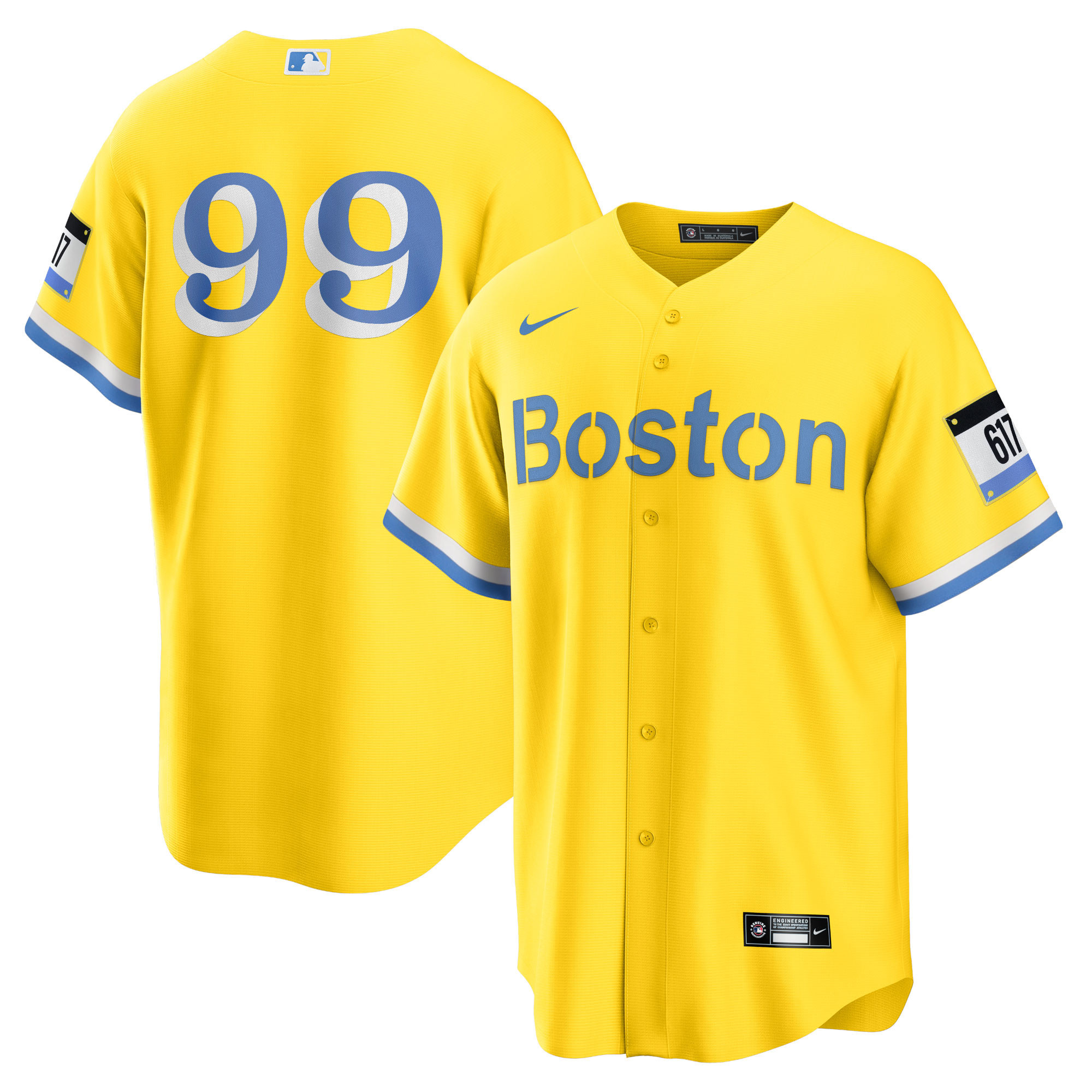 Alex Verdugo Boston Red Sox 2021 City Connect Replica Player Jersey – Gold MLB