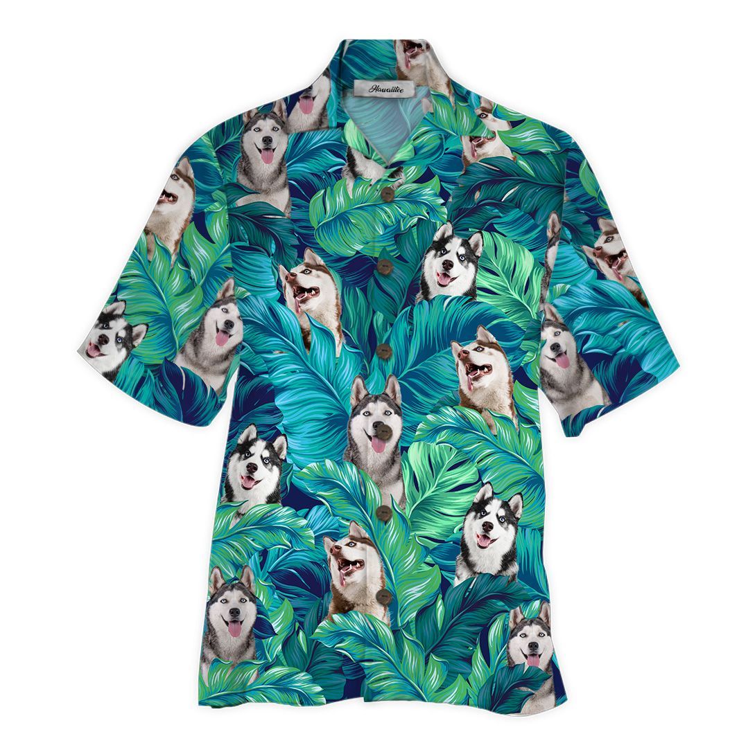 Husky Blue High Quality Unisex Hawaii Shirt For Men And Women Ha28066