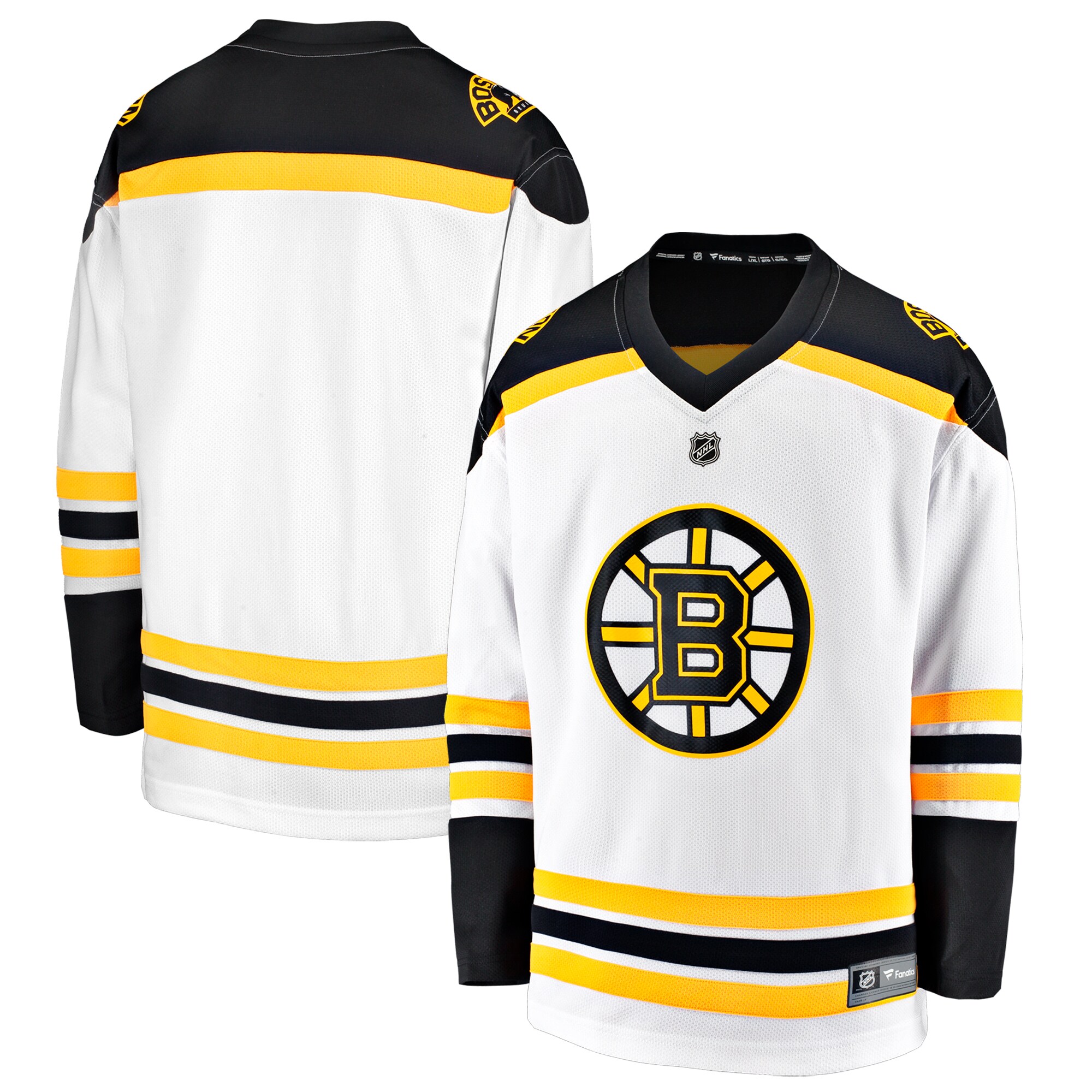 Youth Boston Bruins White Breakaway Away Jersey