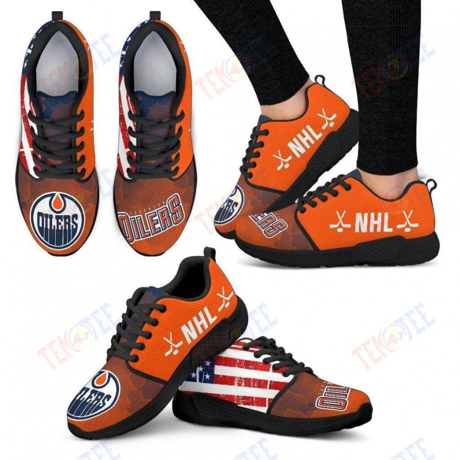 Mens Womens Edmonton Oilers Sneakers Simple Fashion Shoes Athletic Sneaker Running Shoes For Men Women TDT161