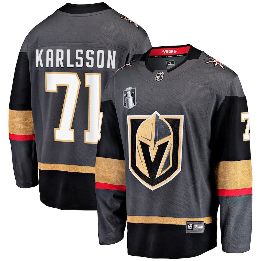 William Karlsson 71 Vegas Golden Knights 2023 Stanley Cup Final Alternate Breakaway Player Jersey – Black