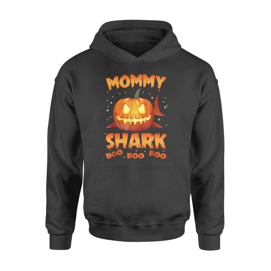 Cute Funny Pumpkin Mommy Shark Boo Boo Boo Halloween costume Shark Family printed Hoodie shirt design – IPH2016