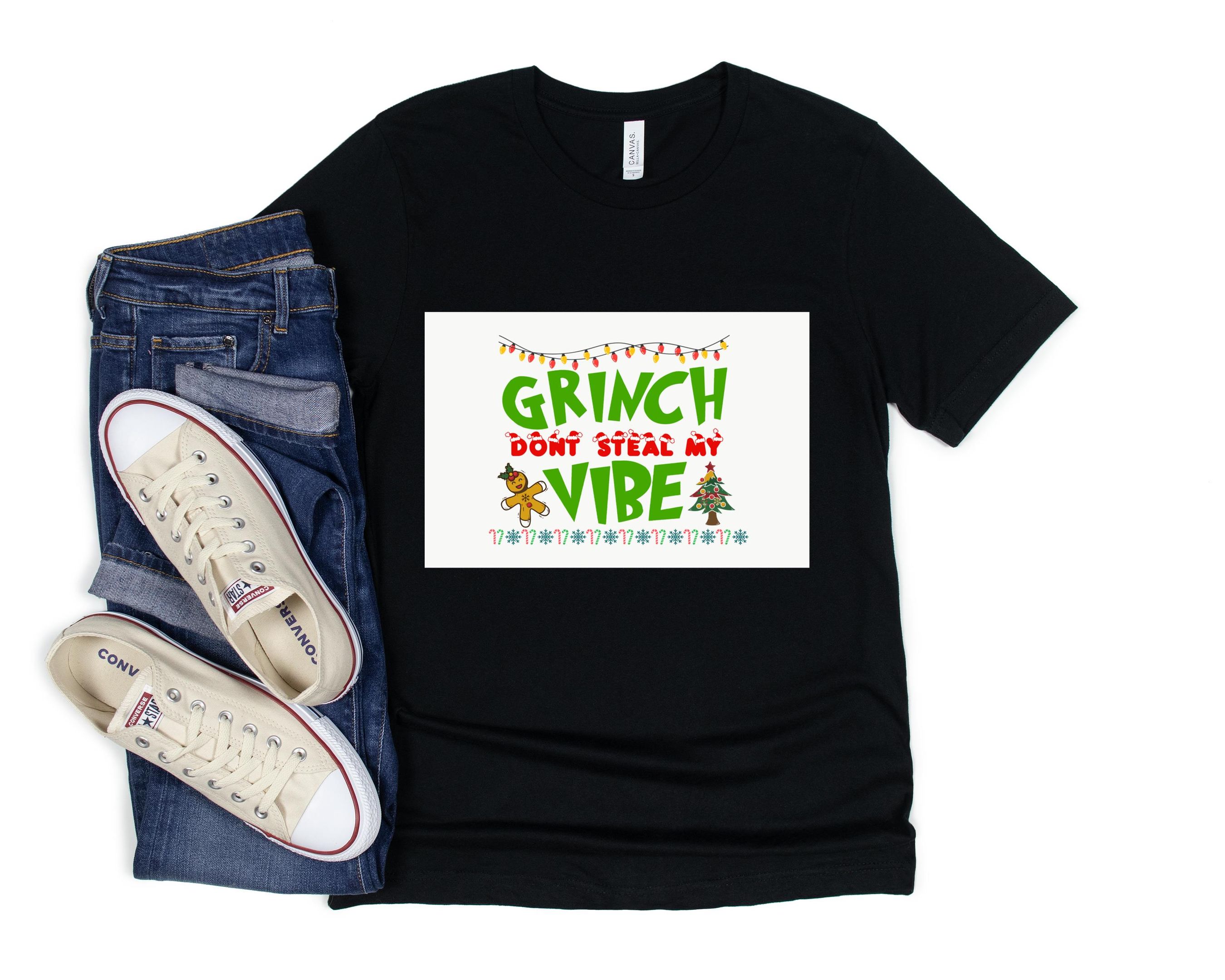 Grinch Don’T Steal My Vibe Shirt, Grinch Christmas Shirt, Merry Christmas Shirt, Christmas Lights, Christmas Funny Shirt
