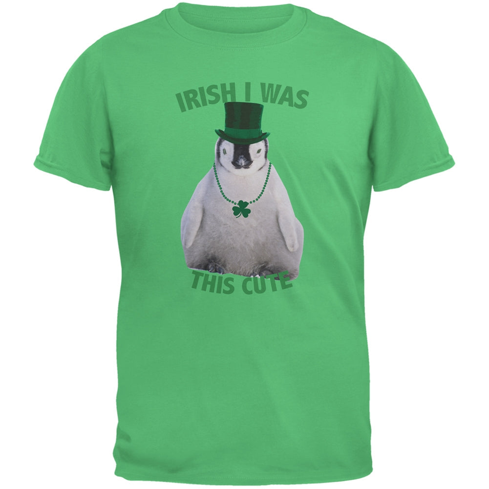 St. Patrick’S Day – Irish I Was This Cute Penguin Irish Green Adult T-Shirt