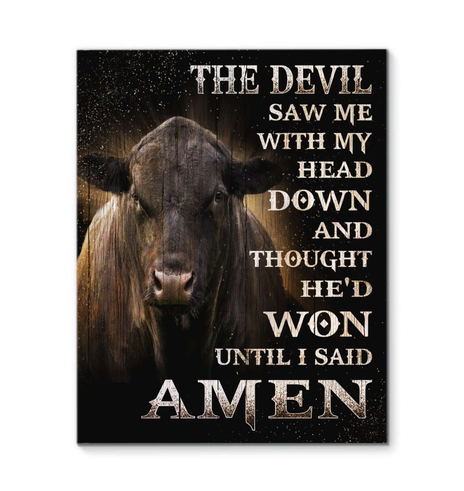 Canvas – Cow – The Devil Gift For Family, Wall Art Decor, Canvas Print, Home Decor