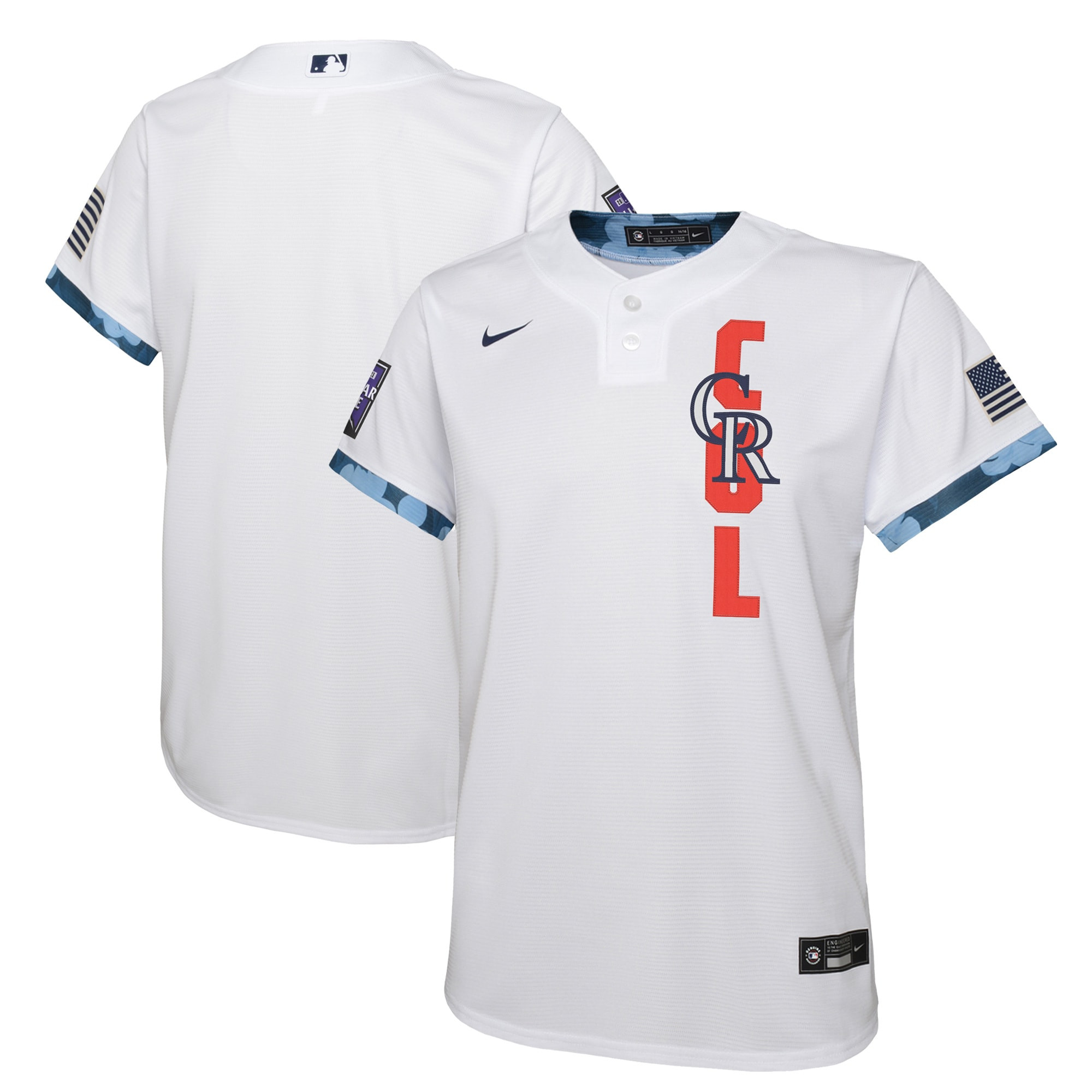 Colorado Rockies Youth 2021 MLB All-star Game Jersey – White