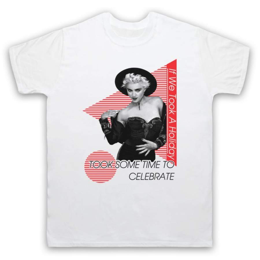 Fashion T Shirt Design Madonna Holiday You Can Dance 80’s T-shirt Adults Men’s Casual Short Tee