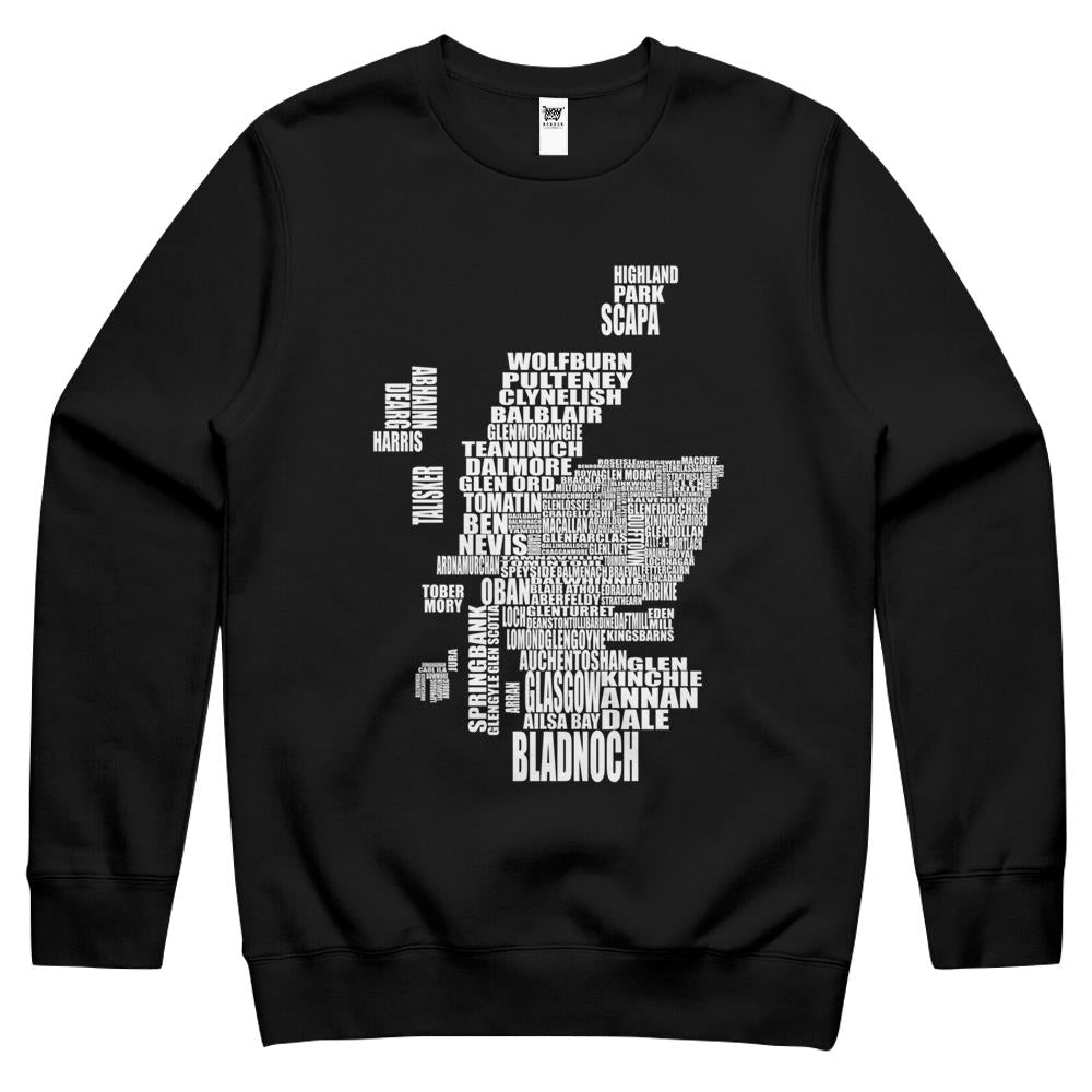 Distillery Map Of Scotland Crewneck Sweatshirt