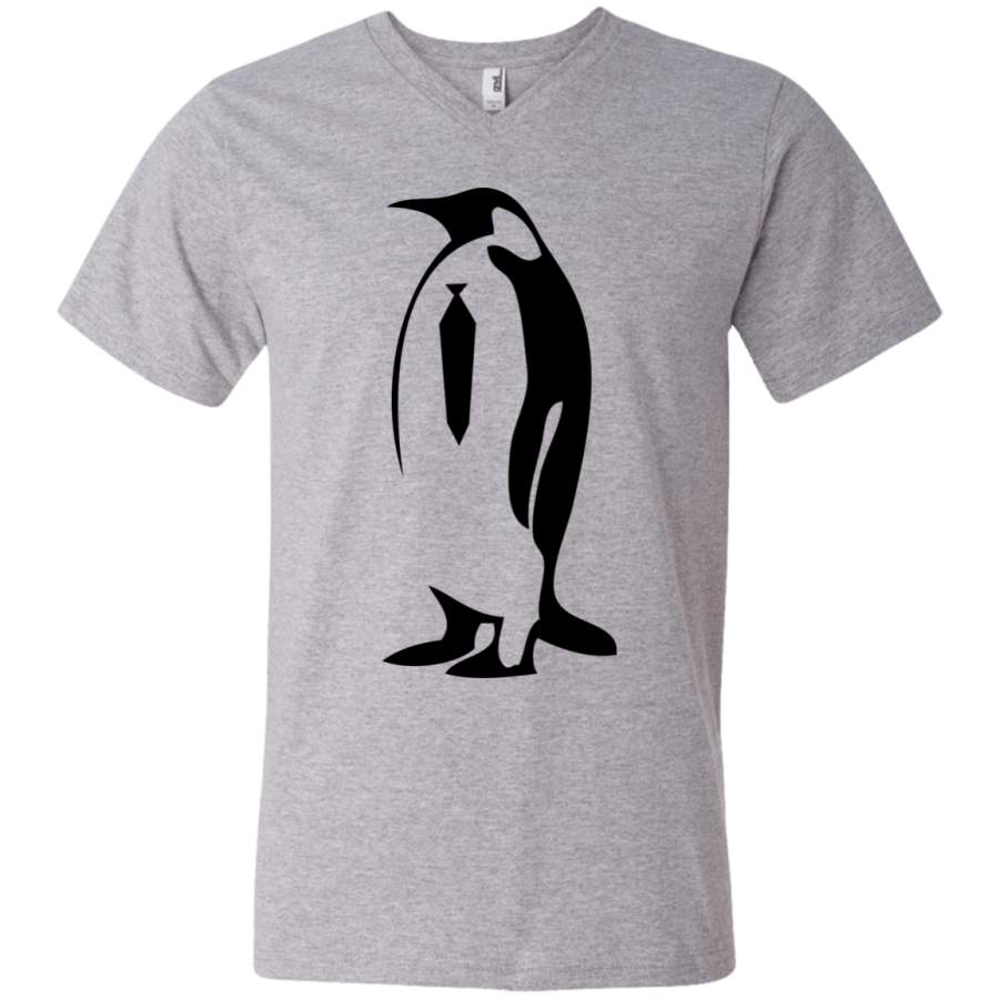 Banksy’s Smart Penguin Stencil Men’s V-Neck T-Shirt