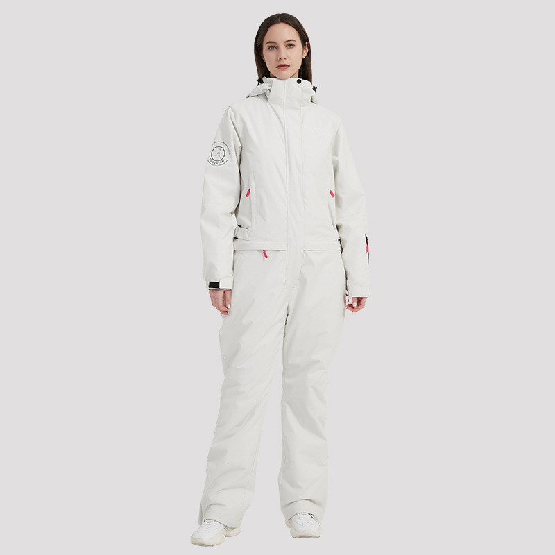 Winter Hooded Women One Piece Ski Suit Windproof Jumpsuit Outdoor Woman Snowsuits Waterproof Overalls Clothes Snowboard Suit alx