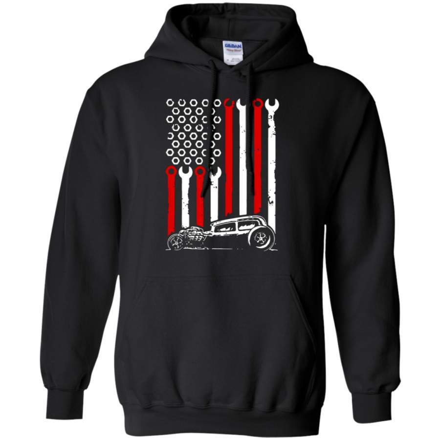 AGR Hot Rod American Flag Independence Day Hoodie