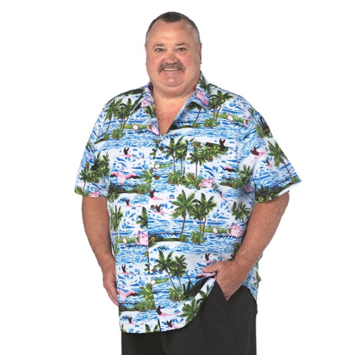 Flamingo Blue Nice Design Hawaii Shirt Ha4211