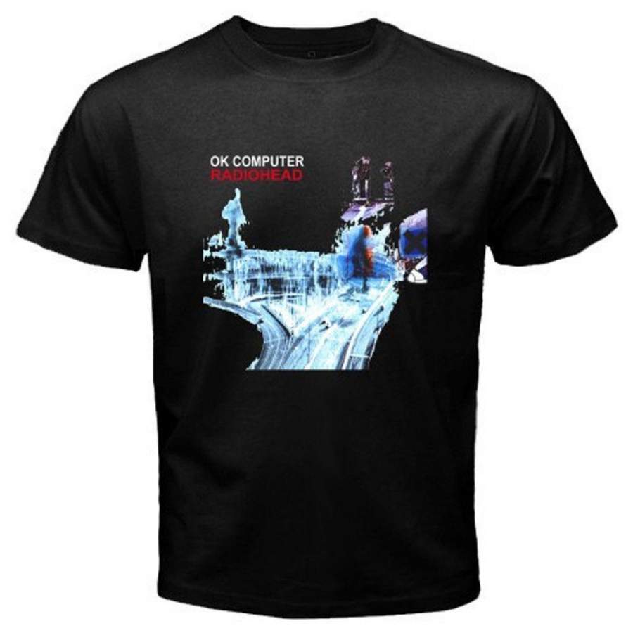 New Radiohead Ok Computer Rock Band Men’S Black T-Shirt