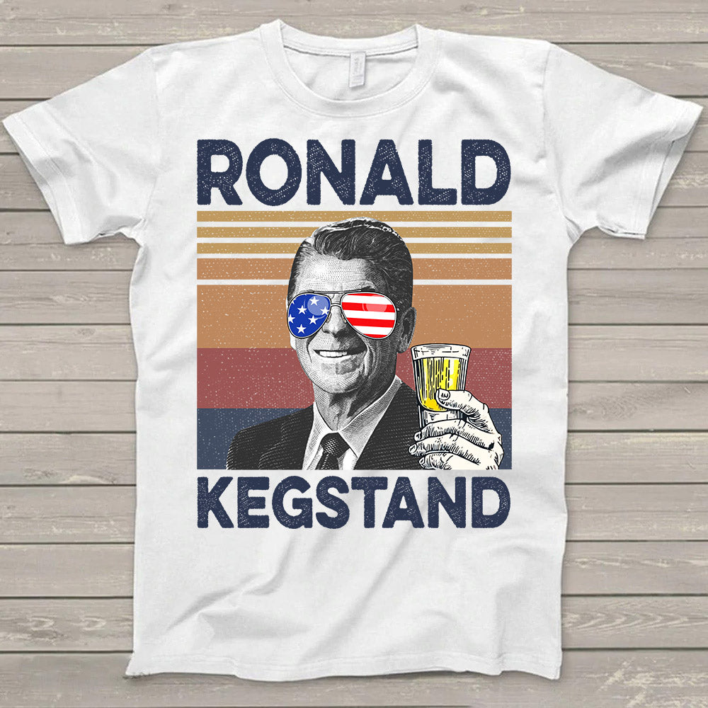 Happy 4Th Of July Ronald Kegstand Drinking Shirt Hk10 Trhn V2