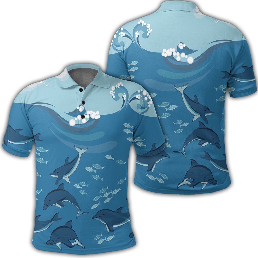 Hawaiian Dolphins Polynesian Polo Shirt – AH – JR