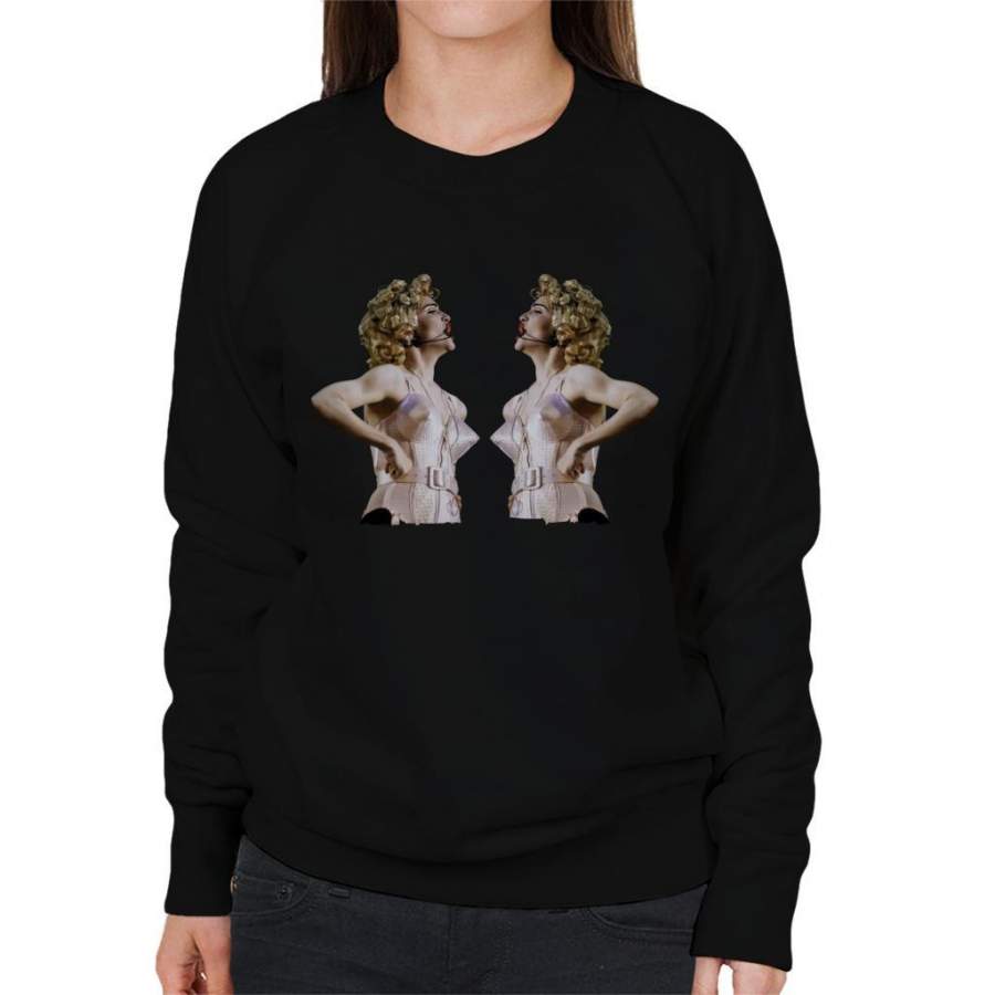 Madonna Mirrored Cone Bra Corset Blonde Ambition Tour 1990 Women’s Sweatshirt