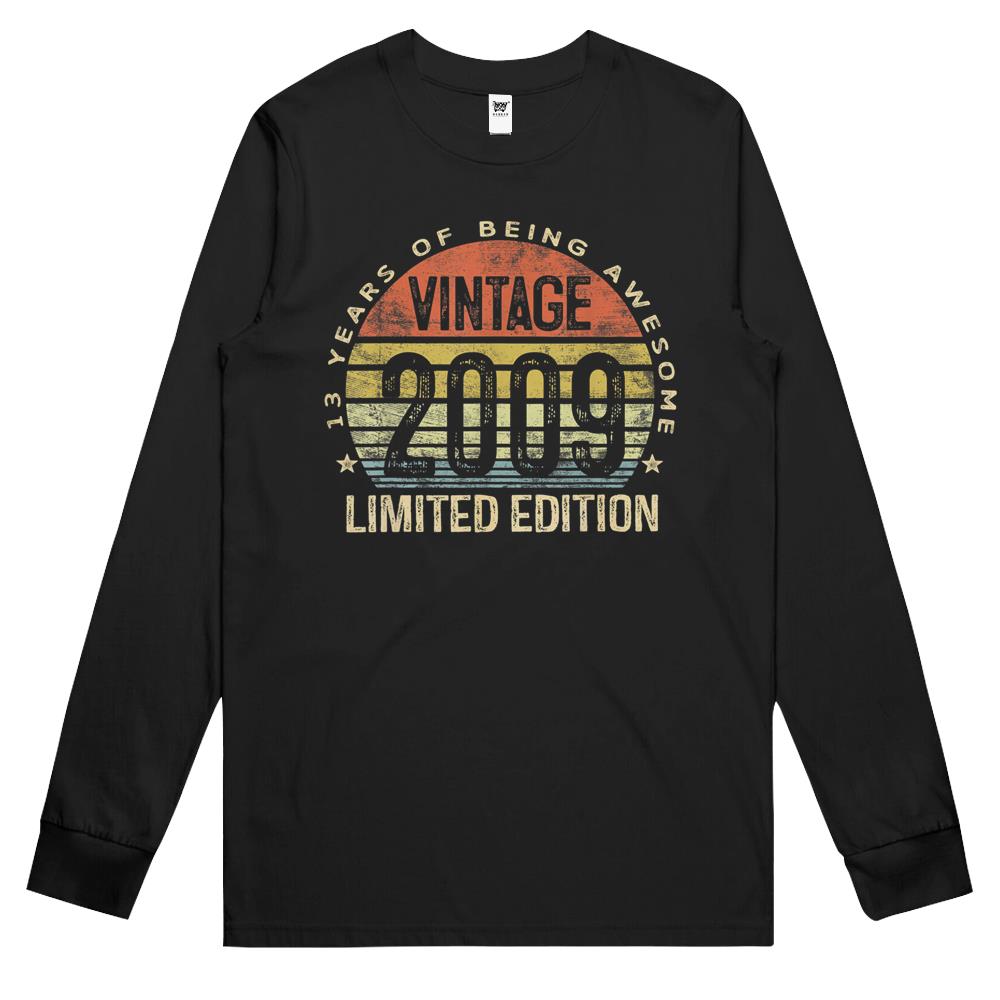 13 Year Old Gifts Vintage 2009 Limited Edition 13Th Birthday Long Sleeve T Shirts