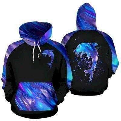 Dolphin Holographic Hoodie 3D All Over Print