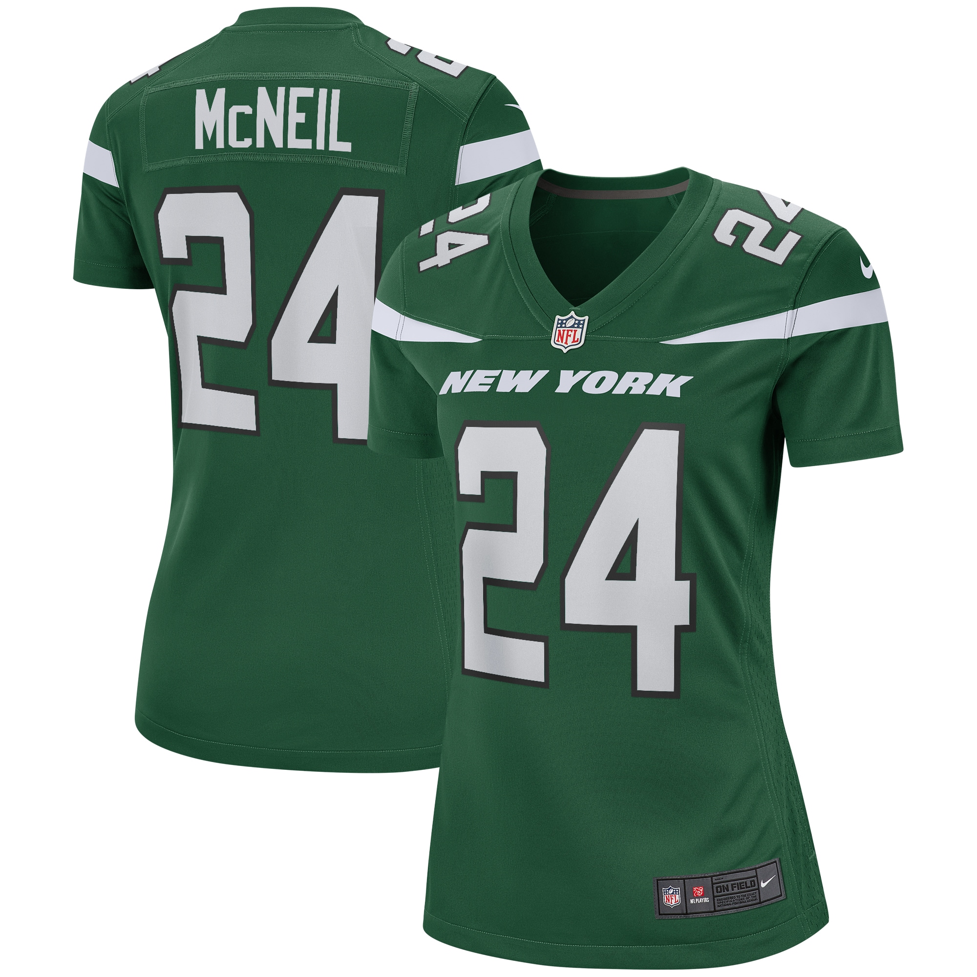 Women’s New York Jets Freeman McNeil Gotham Green Game Retired Player Jersey