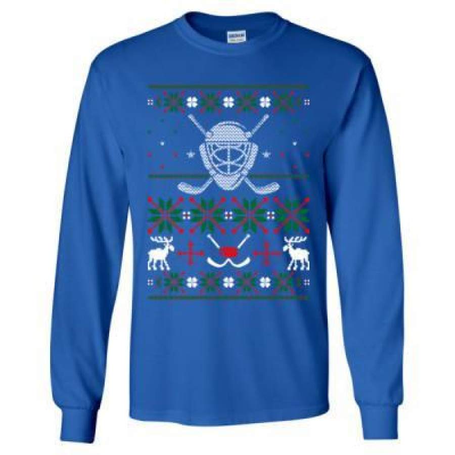 AGR Ice Hockey Ugly Christmas Sweater – Long Sleeve T-Shirt