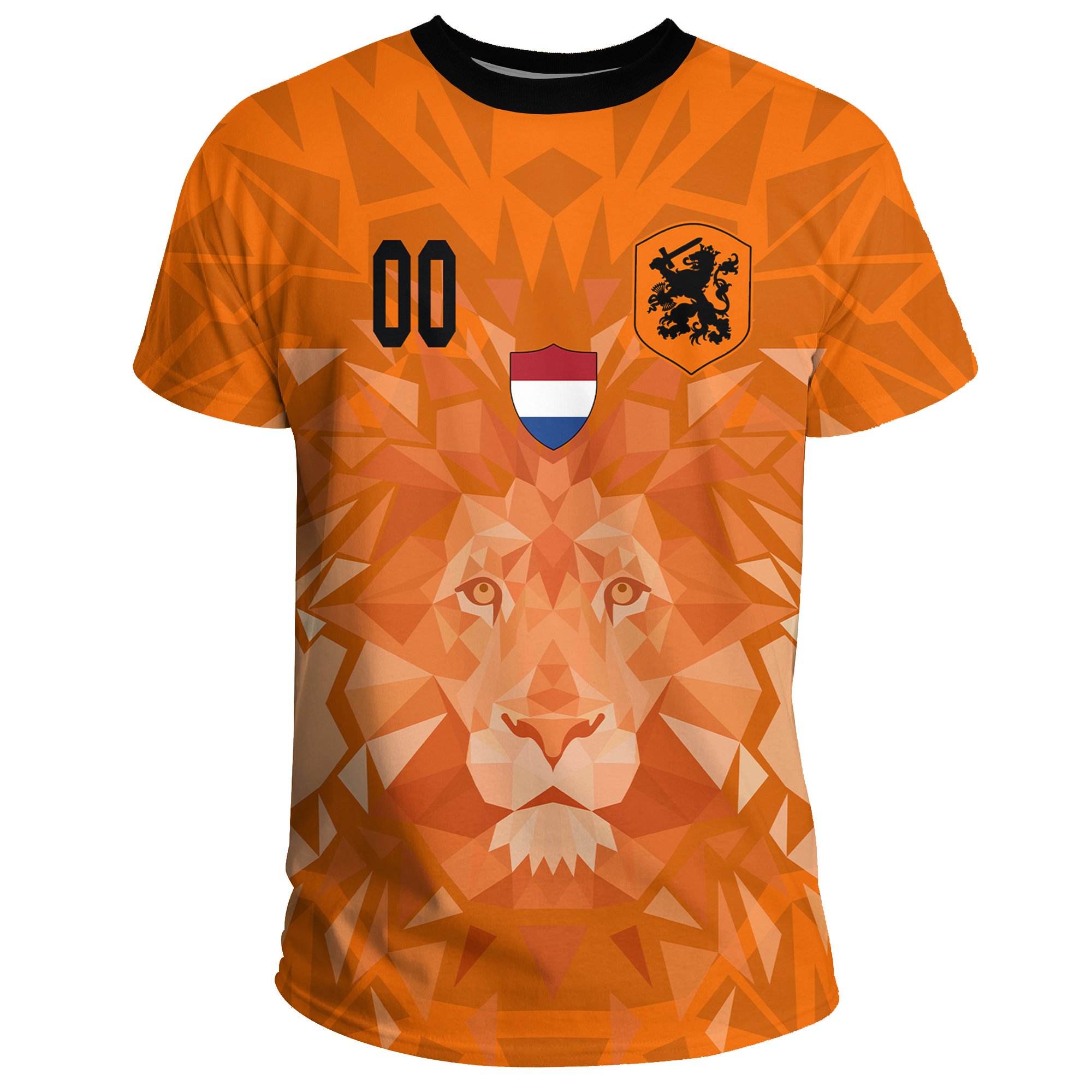 (Custom) Netherlands Lion T-Shirt Euro Soccer A27