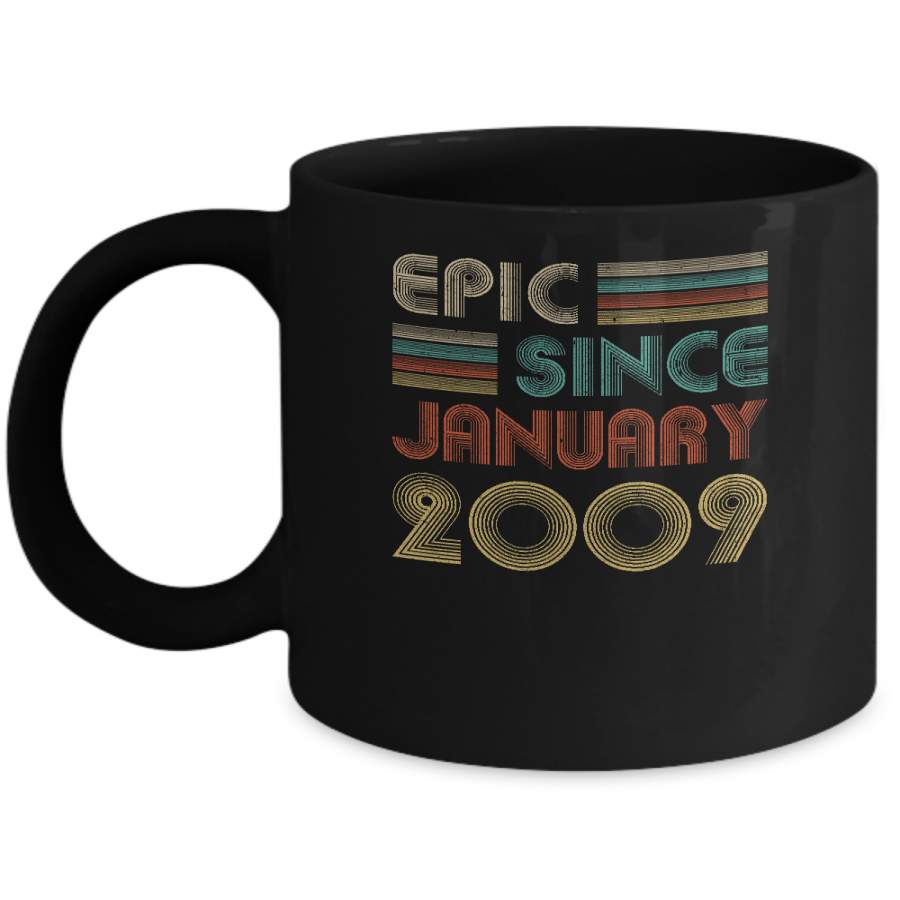 Epic Since January 2009 Vintage 11th Birthday Gifts Mug