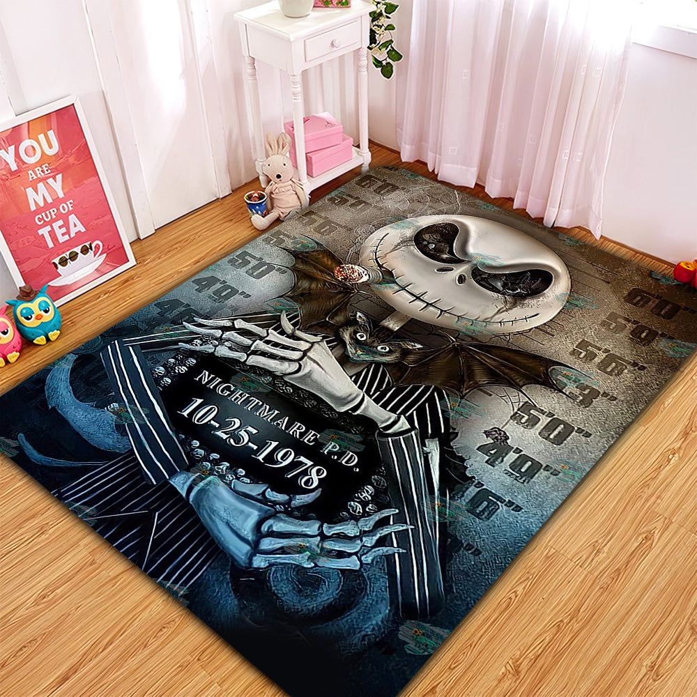 Jack Skellington The Nightmare Before Christmas Halloween Rug Carpet Rug Home Room Decor