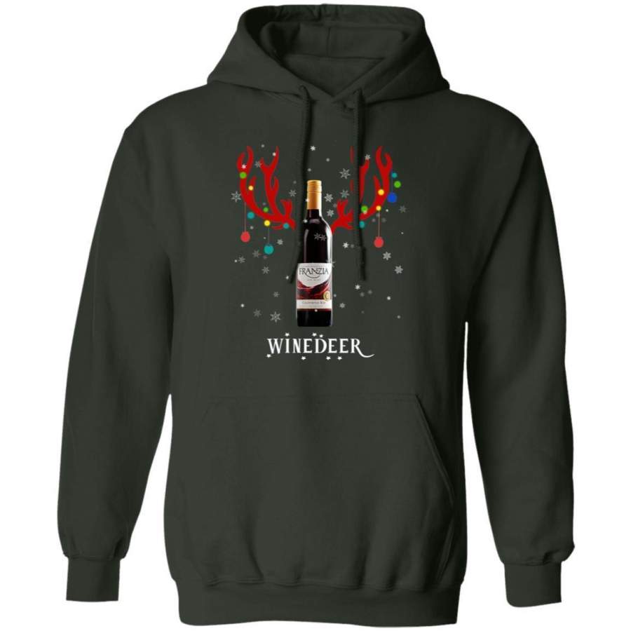 Winedeer Reindeer Franzia Wine Hoodie Christmas Wine Hoodie Cool Xmas Gift HA11