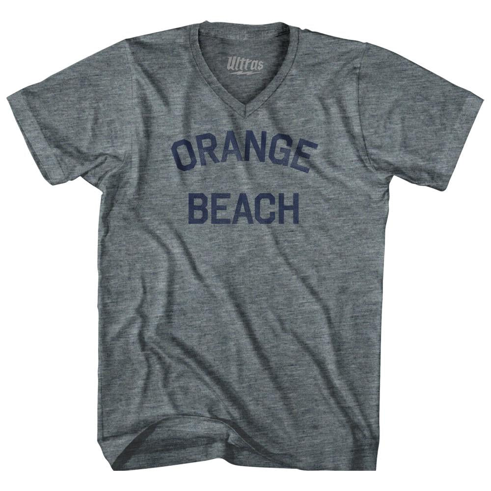 Alabama Orange Beach Adult Tri-Blend V-neck Vintage T-shirt