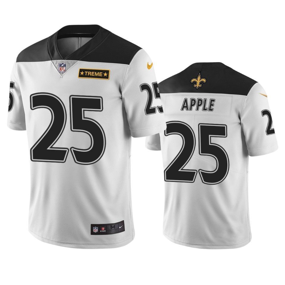 New Orleans Saints 25 Eli Apple Men Jersey White City Edition