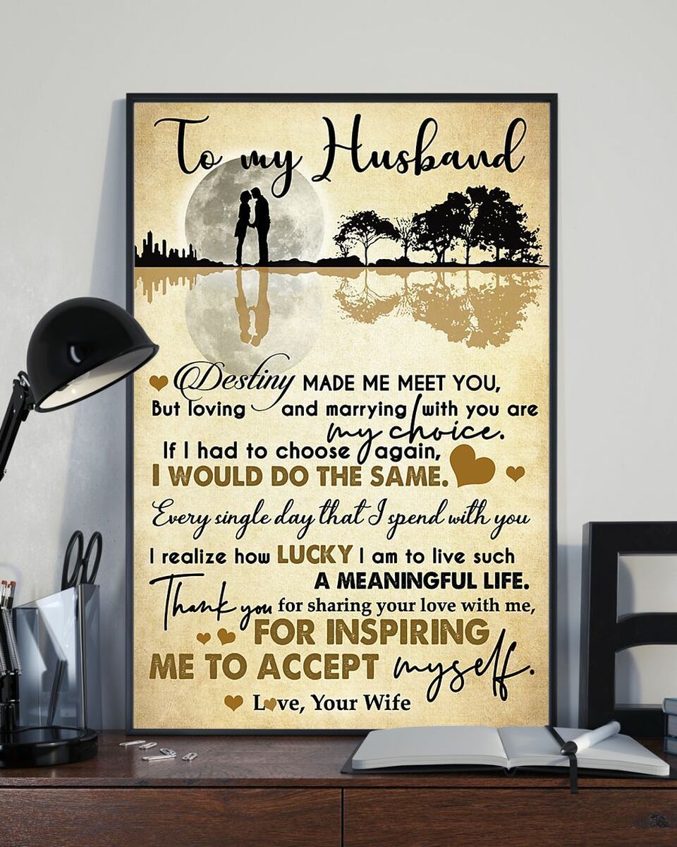 To My Husband Destiny Made Me Meet You Vertical Poster - Poster Art Design