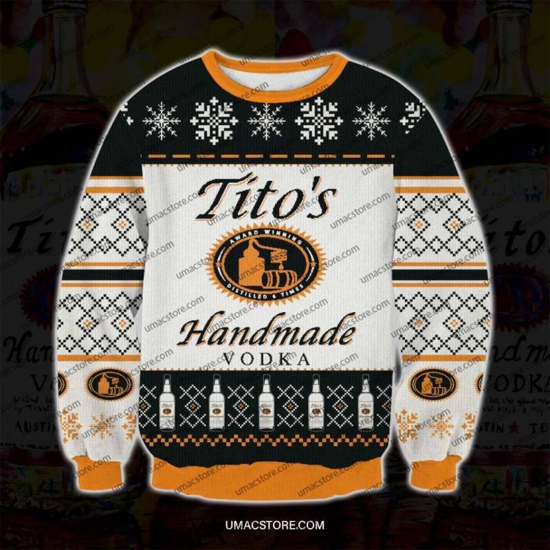 Tito’s Vodka 2810V3 3D Print Ugly Christmas Sweatshirt