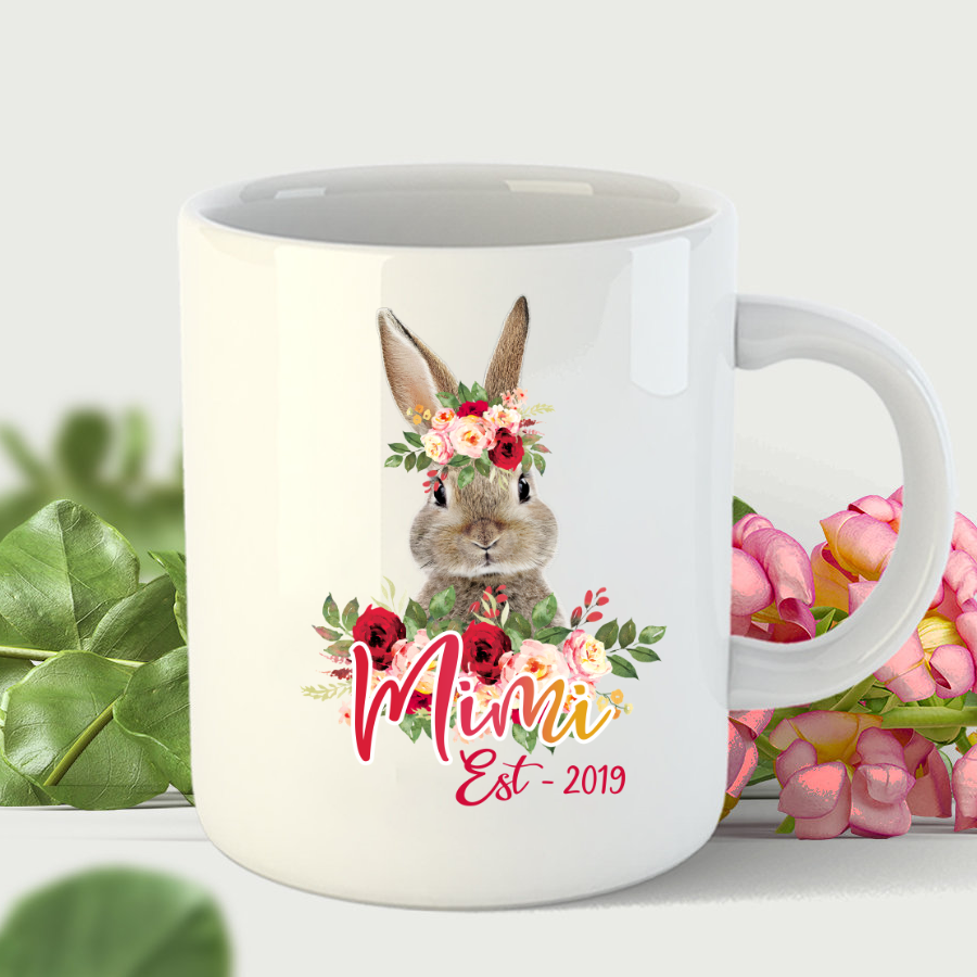 Bunny Flower Mimi Est Mug