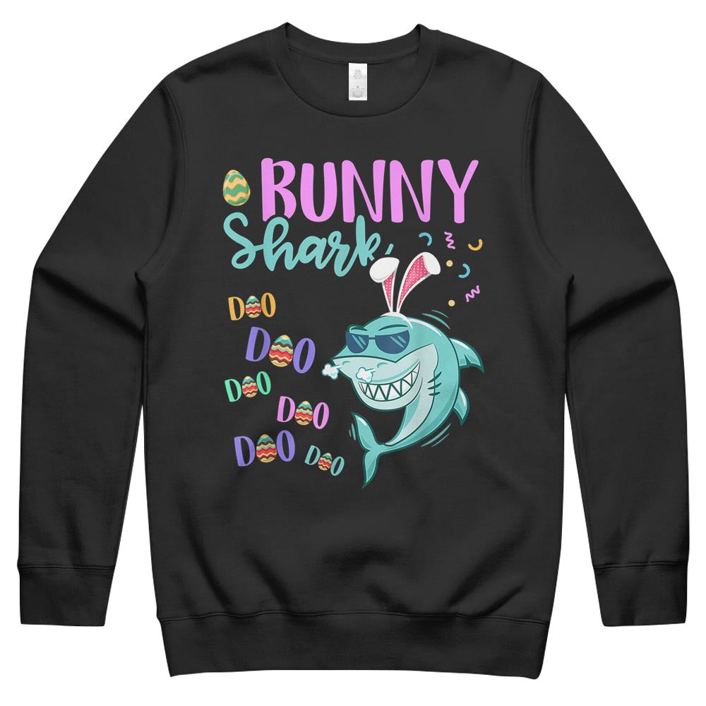 Bunny Shark Shirt Easter Shark Shirts Gifts Crewneck Sweatshirt