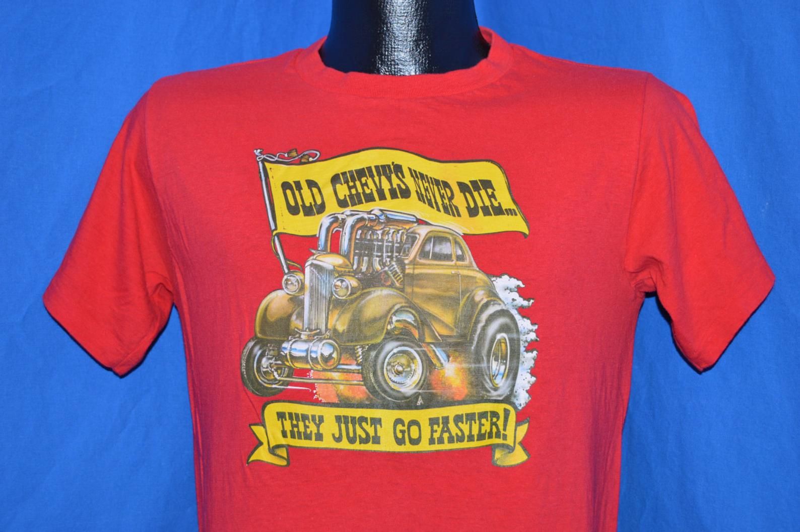 70S Old Chevy’S Never Die Iron On T-Shirt