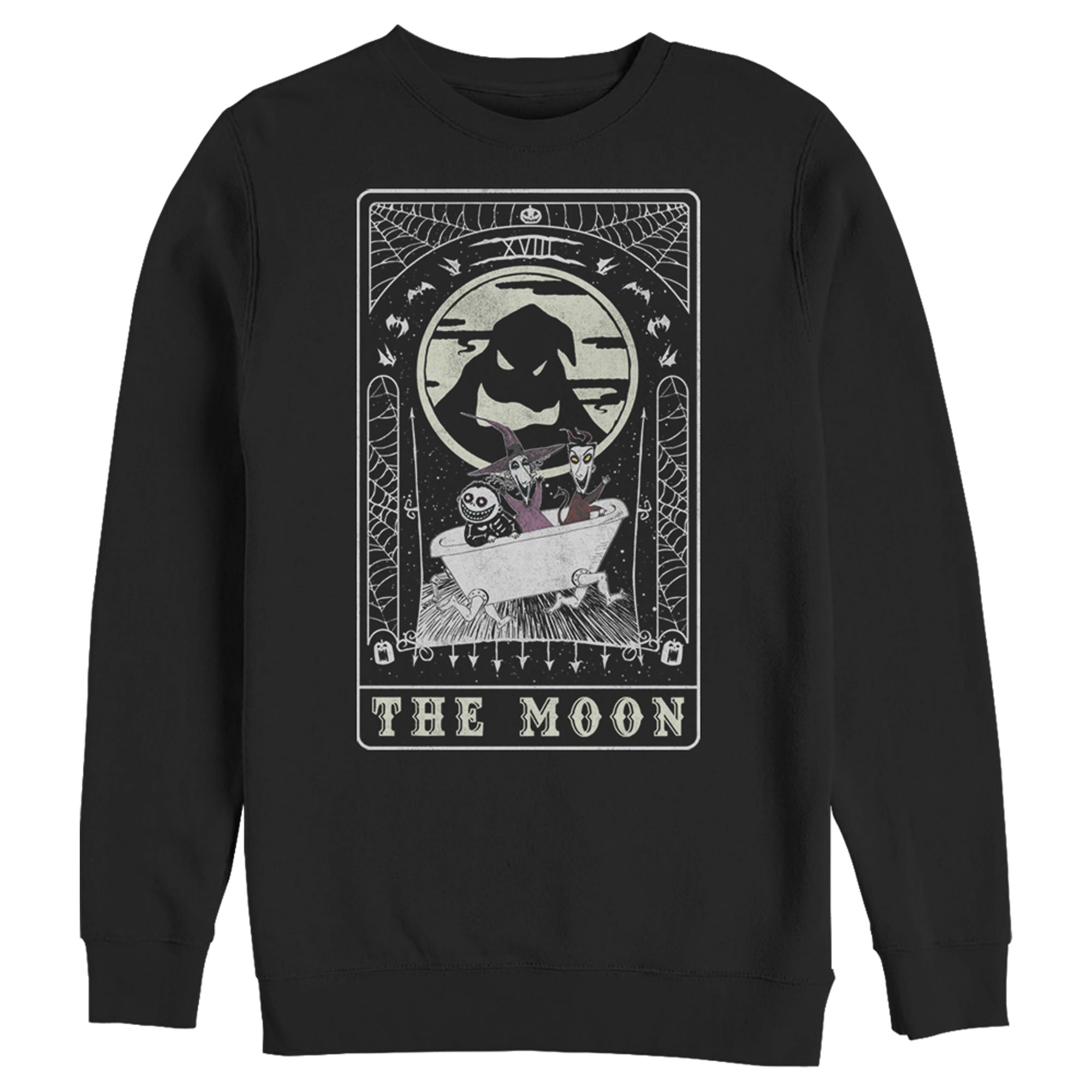 Men’S The Nightmare Before Christmas Halloween Oogie Boogie And His Boys Moon Tarot Card Sweatshirt