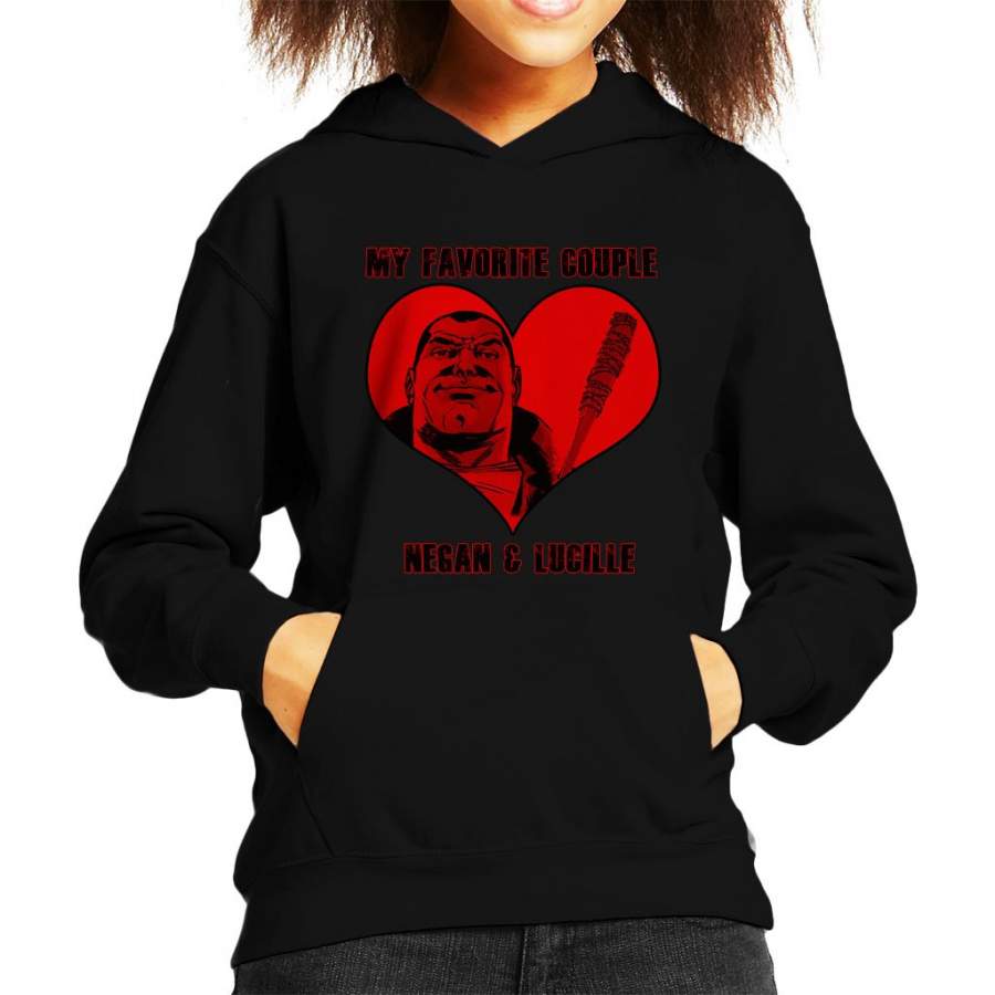 Walking Dead Negan And Lucille Favourite Couple Kid’s Hooded Sweatshirt