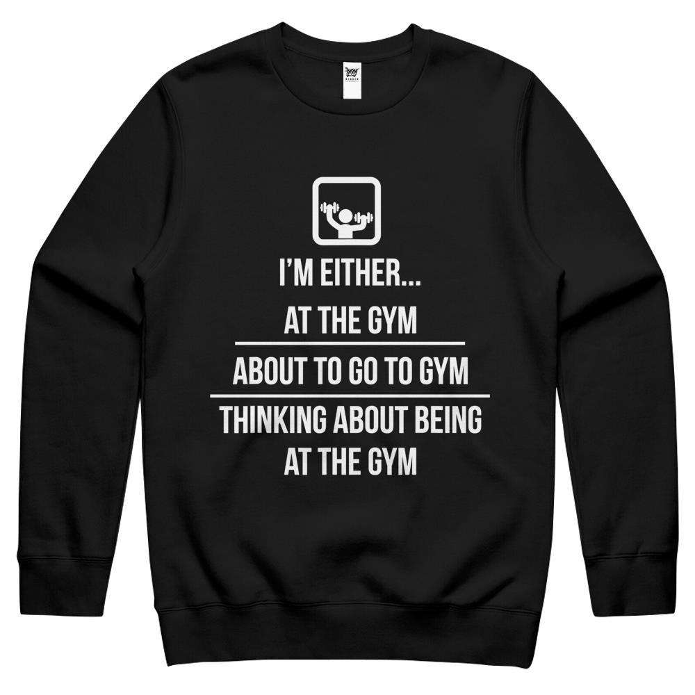 Gym With Funny Saying Shirts Muscle Workout Gym Lover Gifts Crewneck Sweatshirt