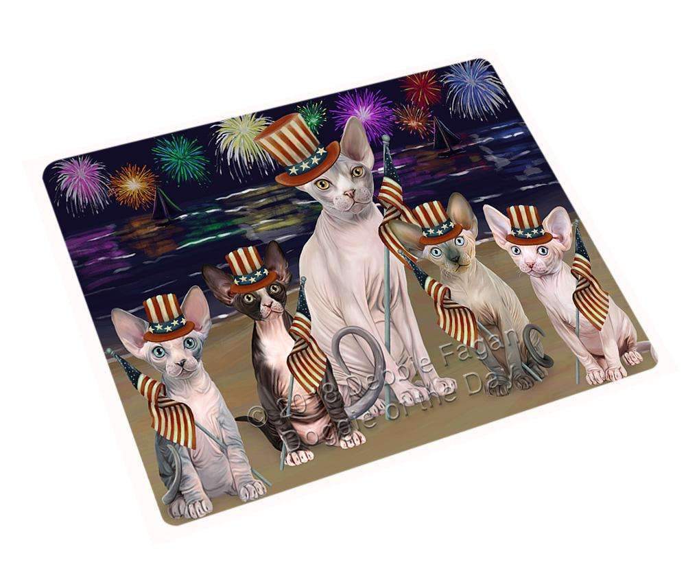 4Th Of July Independence Day Firework Sphynx Cats Blanket Blnkt85368