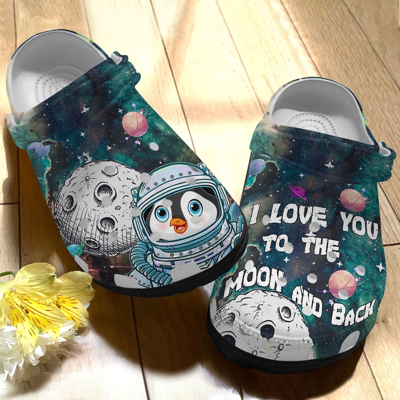 Penguin Love U Personalized Clog, Custom Name, Text, Color, Number Fashion Style For Women, Men, Kid, Print 3D